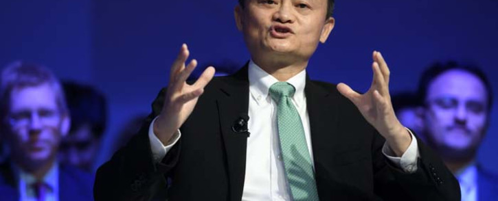 FILE: Alibaba Group Founder and Executive Chairman, China's Jack Ma speaks during a panel session on the second day of the World Economic Forum, on January 18, 2017 in Davos. Picture: AFP