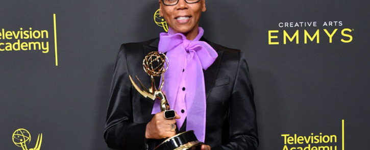 RuPaul poses with the Outstanding Host for a Reality or Competition Program Award for 'RuPaul's Drag Race' during the 2019 Creative Arts Emmy Awards on 14 September 2019 in Los Angeles, California. Picture: AFP