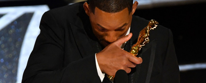 US actor Will Smith accepts the award for Best Actor in a Leading Role for "King Richard" onstage during the 94th Oscars at the Dolby Theatre in Hollywood, California on March 27, 2022. Picture: Robyn Beck / AFP