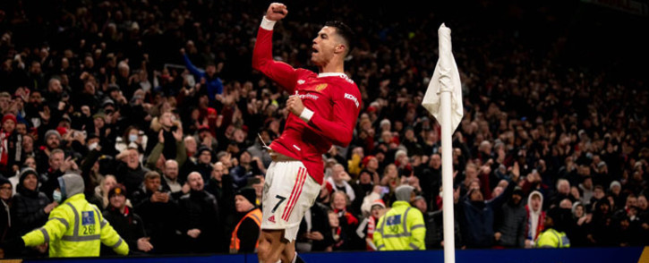 Manchester United's Cristiano Ronaldo celebrates his goal against Brighton in their English Premier League match on 15 February 2022. Picture: @ManUtd/Twitter