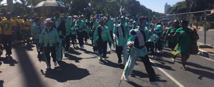 The Cape Town minstrels arriving at the stadium ahead of the ANC 103 birthday celebration on 10 January 2015. Picture: Rahima Essop/EWN.