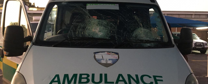 EMS teams in the Western Cape came under attack in July 2020, including one team that was transporting a patient in an ambulance. Picture: Supplied