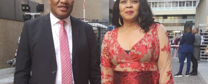 FILE: Minister Jackson Mthembu and his wife, Thembi, at the 2020 State of the Nation Address in Cape Town. Picture: Jackson Mthembu