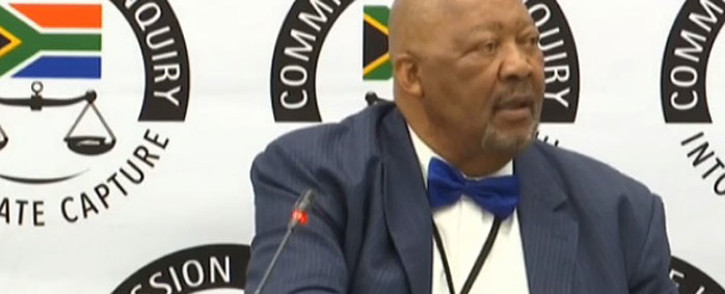 A YouTube screengrab shows Chose Choeu at the state capture inquiry on 30 October 2019. Picture: SABC Digital News/youtube.com