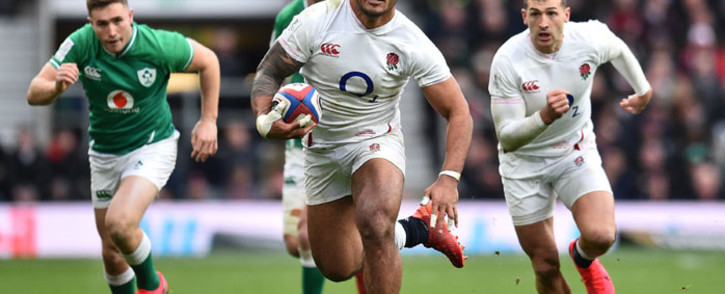 FILE: England's centre Manu Tuilagi (C) makes a break during the Six Nations international rugby union match between England and Ireland at the Twickenham, west London, on 23 February 2020. Picture: AFP