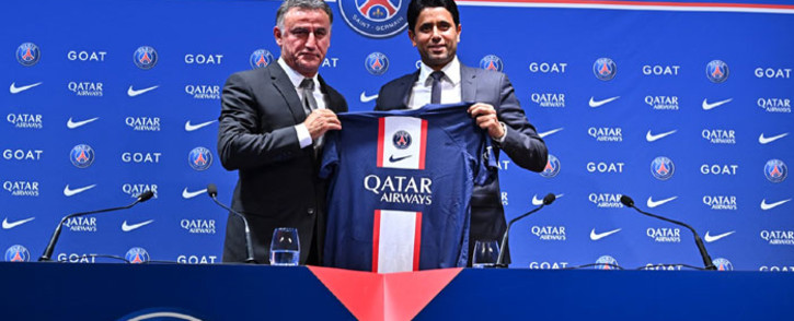 PSG has appointed Christophe Galtier (eft) as its new head coach. Picture: @PSG_English/Twitter
