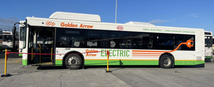 The Golden Arrow electric bus will operate between Cape Town and Retreat. Picture: @mec_mitchell/Twitter