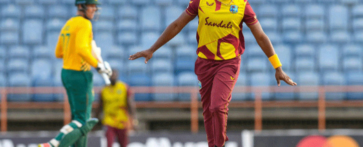West Indies all-rounder Dwayne Bravo (front). Picture: @ICC/Twitter.