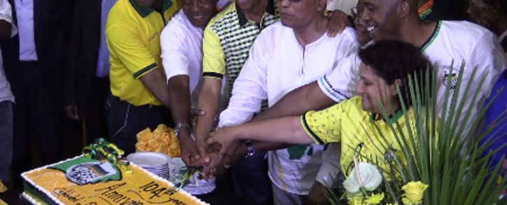 ANC President Jacob Zuma at the party's 104th birthday celebrations in Rustenburg, North West on 08 January 2016. Picture: Kgothatso Mogale/EWN.