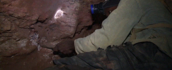 FILE: Illegal miners commonly known as zama zamas travel deep underground each day , in work dubbed the world's worst job. Picture: Screengrab/CNN