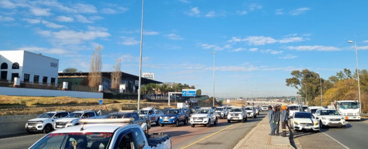 Tow truck drivers protest in Gauteng on 29 June 2022. Picture: Supplied