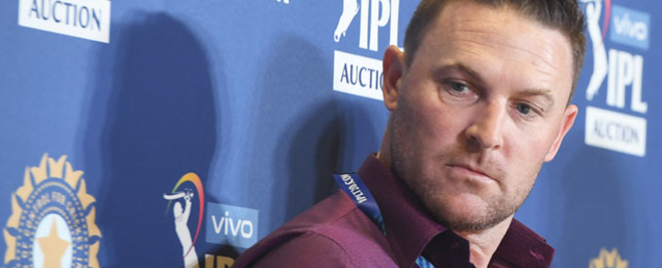 In this file photo taken on 19 December 2019, head coach of the Kolkata Knight Riders (KKR) Brendon McCullum looks on at a press conference for the Indian Premier League 2020 auction in Kolkata. Former New Zealand captain Brendon McCullum was named coach of England's Test side on Thursday, 12 May 2022 with a brief to shake the team out of its deep malaise. Picture: Dibyangshu SARKAR/AFP