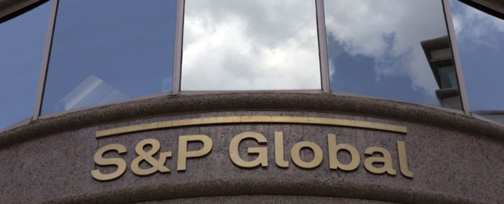 FILE: The S&P Global logo is seen outside a building in Washington, DC, on 25 July 2019. Picture: AFP