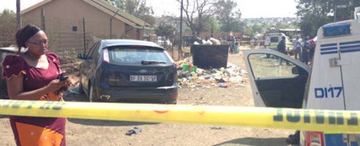 A five-year-old girl found dead behind a dumpster in Diepsloot on Monday. Picture: Sebabatso Mosamo/EWN