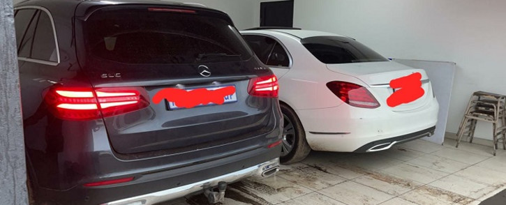 The intelligence-driven operation on Thursday, 14 January 2021 led the team to a house in Sharpeville where police found the sought Mercedes Benz GLC SUV plus a Mercedes Benz sedan that has since been confirmed as sought by police in a case reported at Dawn Park SAPS in December 2020. Picture: SAPoliceService/Facebook