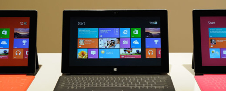 The Surface 2 tablet comes preloaded with a stripped-down version of Office, including Outlook email. Picture: AFP.
