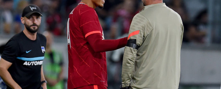 Liverpool defender Virgil van Dijk makes his return to action after nine months out in a friendly match against Hertha Berlin on 29 July 2021. Picture: @LFC/Twitter