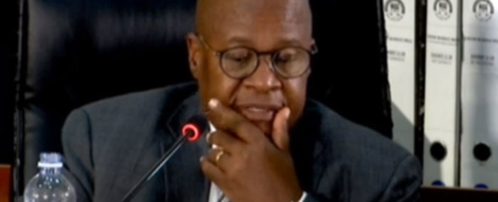 A screengrab of former Eskom CEO Brian Molefe appearing at the state capture inquiry on 2 March 2021. Picture: SABC/YouTube