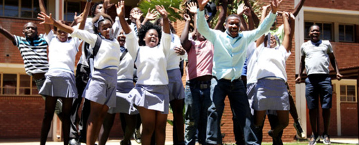 FILE IMAGE: Matriculants and their principal at the Edward Phatudi Comprehensive High School in Pretoria. Picture: Sebabatso Mosamo/EWN