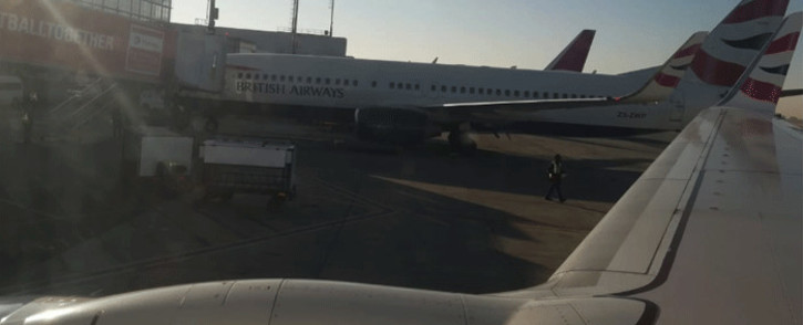 British Airways planes at the OR Tambo International Airport. Picture: Winnie Theletsane/EWN.