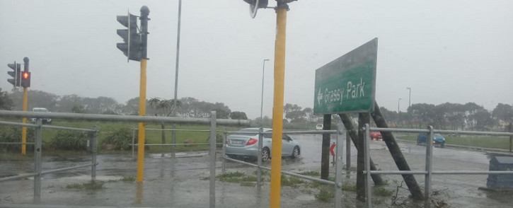 FILE: A flooded intersection in Grassy Park following heavy rain in Cape Town. Picture: Zunaid Ishmael/Eyewitness News