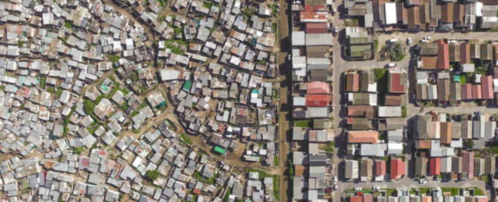 An aerial view of Vukuzenzele/Sweet Home in Cape Town. Picture: Johnny Miller