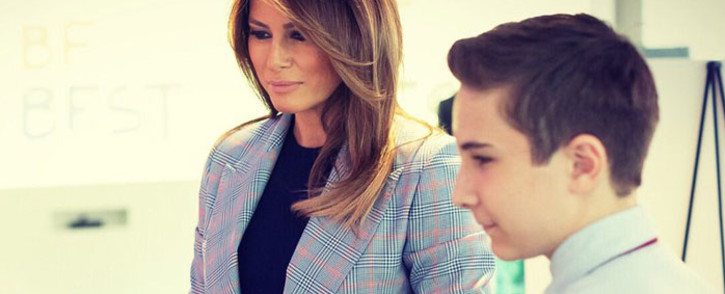 US First Lady Melania Trump. Picture: @FLOTUS/Twitter