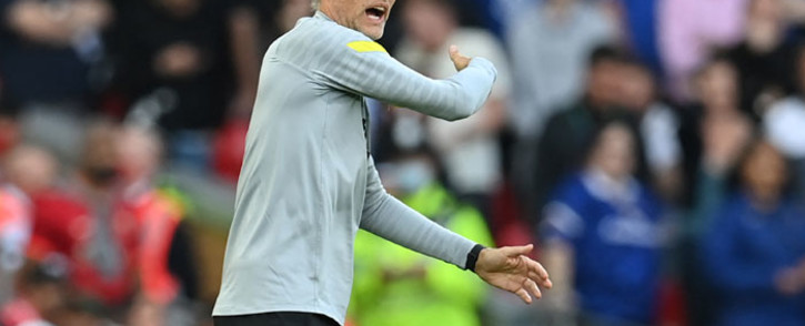 Chelsea's head coach Thomas Tuchel gestures on the touchline during the English Premier League football match between Liverpool and Chelsea at Anfield in Liverpool, north west England on 28 August 2021. Picture: Paul Ellis/AFP