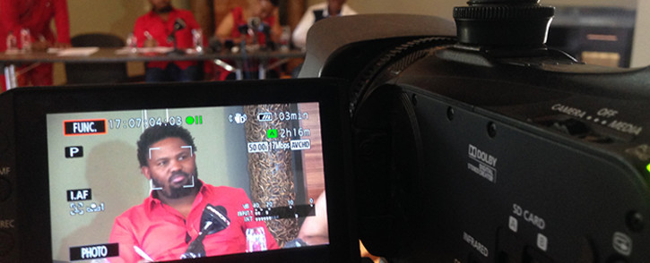 FILE: Suspended EFF MP Andile Mngxitama addresses media during a press conference. Picture: Vumani Mkhize/EWN.