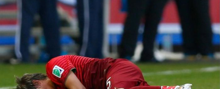 Fabio Coentrao has been ruled out for the rest of the World Cup with a thigh muscle injury. Picture: Fifa.com.