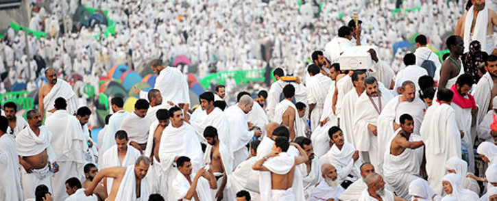 Muslim pilgrims gather near Mount Arafat, Saudi Arabia ahead of the main day of the 5 day hajj pilgrimage called ‘The day of Arafat’, on October 25, 2012. Picture: AFP