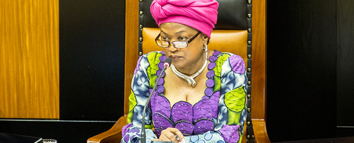 National Assembly Speaker Baleka Mbete in Parliament during a question and answer session by Deputy President Cyril Ramaphosa on 19 November 2014. Picture: Aletta Gardner/EWN.
