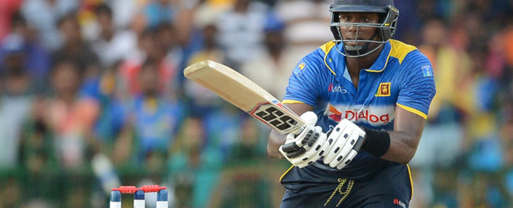 Sri Lanka's Angelo Mathews in action. Picture: AFP