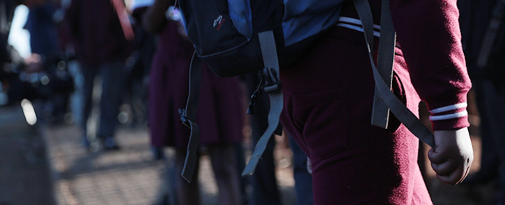 FILE. Pupils arrive for the first day back at Roodepoort Primary after the school was reopened following its closure over staff appointments. Picture: Reinart Toerien/EWN