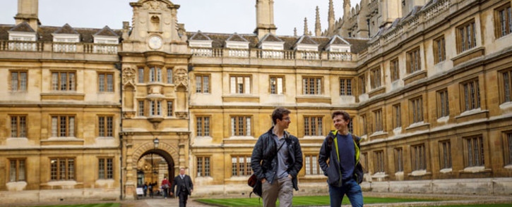 FILE: Students walk through Cambridge University in Cambridge, east of England. Picture: AFP