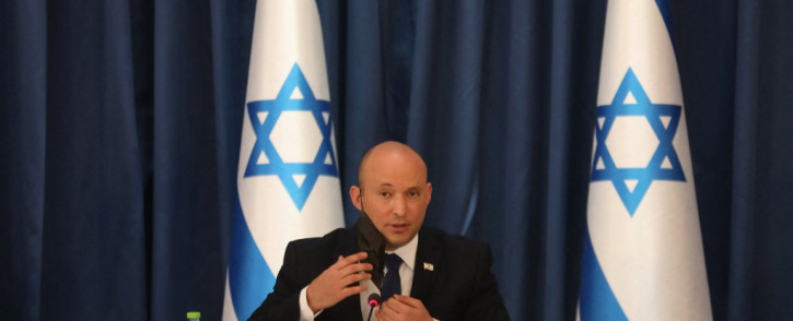 Israeli Prime Minister Naftali Bennett chairs the weekly cabinet meeting in Jerusalem on 22 August 2021. Picture: GIL COHEN-MAGEN/AFP