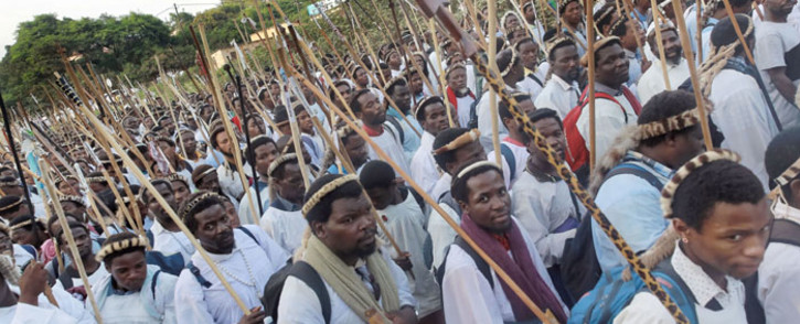 FILE: Close to 50,000 followers of the Nazareth Baptist Church, also known as the Shembe Church, leave their church in Ebuhleni, 45km, north of Durban for their pilgrimage. Picture: AFP