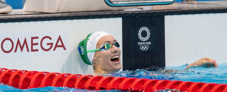  South Africa’s 100 metre breaststroke gold medalist Tatjana Schoenmaker set new record in the 100m breaststroke heat on Sunday, 25 July 2021 at the 2020 Tokyo Olympic games. Picture: Twitter/@TeamSA2020
