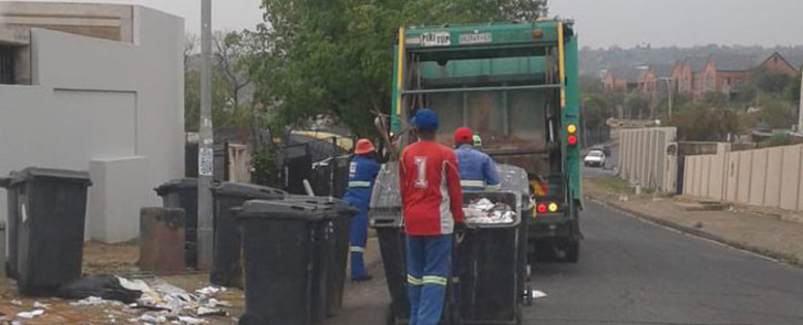 Pikitup staff at work on 6 September 2018. Picture: @CleanerJoburg/Twitter