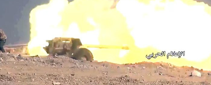 A screengrab of the Syrian army's battle against Islamic State. Picture: CNN