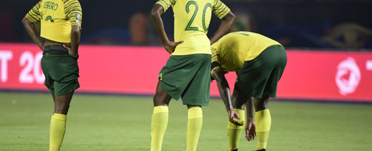 FILE: Bafana Bafana players on 1 July 2019. Picture: AFP.