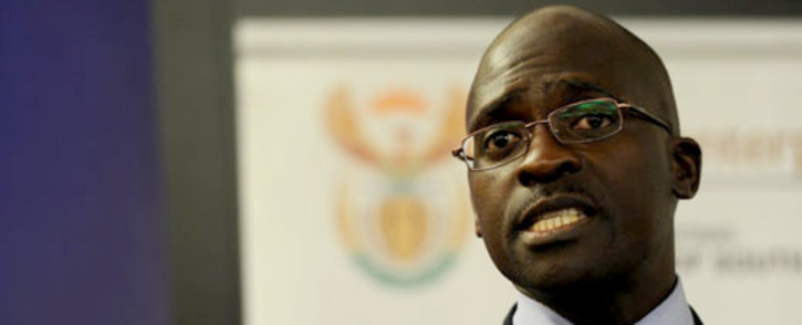 FILE:Minister of Public Enterprises Malusi Gigaba speaks at a news conference in Kempton Park on 15 October 2012, following an annual general meeting of the South African Airways. Picture: Werner Beukes/SAPA