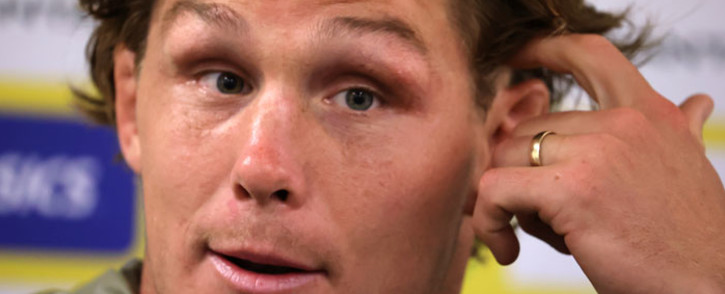 FILE: Australia's captain Michael Hooper speaks at a press conference after the captain's run training session in Sydney on 30 October 2020, ahead of the third Bledisloe Cup rugby match. Picture: AFP