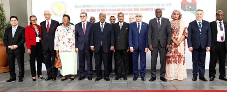 Members of the AU High Level Committee on Libya meet in Brazzaville on 30 January 2020. Picture: @AUC_MoussaFaki/Twitter