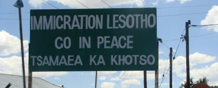 An immigration sign at the Maseru Border gate in Lesotho. Picture: Christa Eybers/EWN.