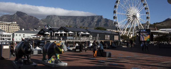 FILE: A view of the V&A Waterfront in Cape Town on 28 April 2021. The venue usually attracts millions of visitors every year but is now sparsely populated due to regulations related to the coronavirus pandemic. Picture: Rodger Bosch/AFP