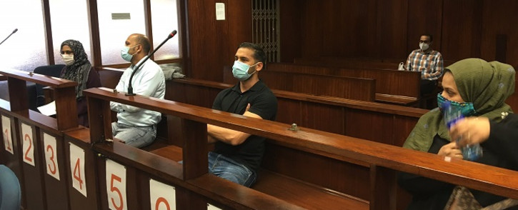 Four suspects accused of looting R30 million from the KwaZulu-Natal Coastal TVET College appeared in the Durban Specialised Commercial Crimes Court on 31 July 2020. Picture: Nkosikhona Duma/EWN.