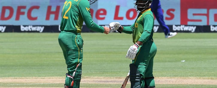 Temba Bavuma and Rassie van der Dussen hit centuries for Proteas against India on 19 January 2022. Picture: @ICC/Twitter.