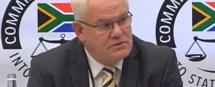 Former KZN Hawks head Johan Booysen gives testimony at the state capture inquiry on 2 May 2019.