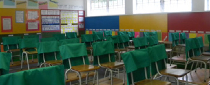 An empty classroom. Picture: Eyewitness News.